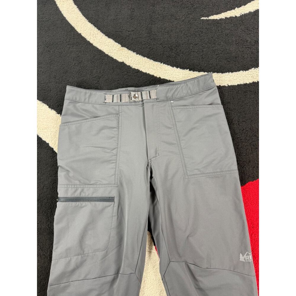 Rei Co-Op Pants Mens 36x32 Gray Activator Softshell Hiking Stretch Semi Fitted View 3